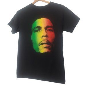 Bob Marley Redemtion Song Mens Small T Shirt Reggae Music Rasta Black Short Slv